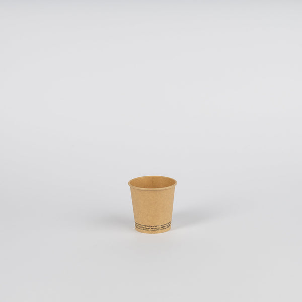 Pappbecher-Espresso, neutral-braun, kraft/PE, 4oz, 100ml, VPE: 2.000 St.