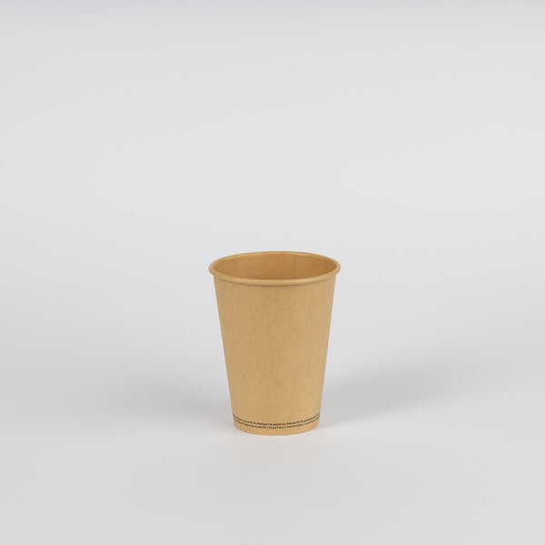 Pappbecher, neutral-braun, kraft/PE, 12oz, Ø90mm, 300ml, VPE: 1.000 St.