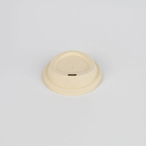 Bagasse-Deckel, f. Pappbecher, Ø80mm, 6/8/10oz, VPE: 1.000 St.