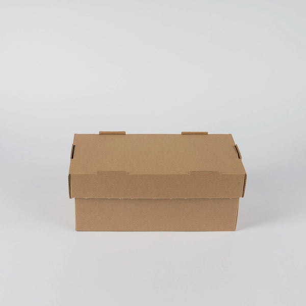 Doppel-Burger-Box, 24x12x10cm, Kraftkarton, braun, faltbar, VPE: 100 St.