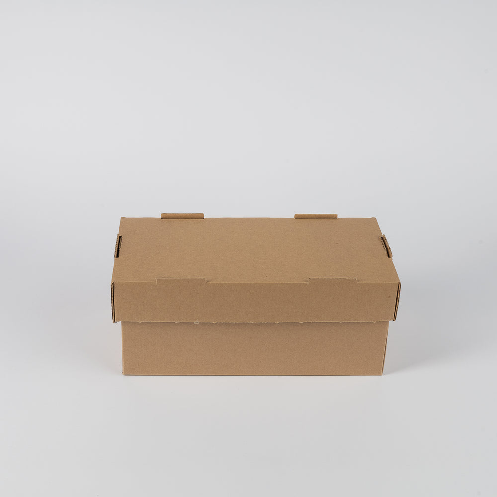 Doppel-Burger-Box, 24x12x10cm, Kraftkarton, braun, faltbar, VPE: 100 St.