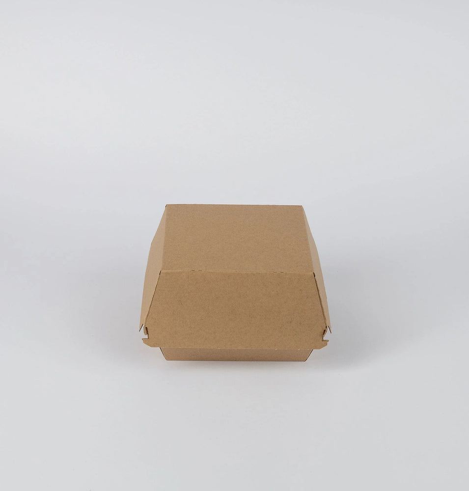 Burger-Box "L", braun, 12,5x12,5x10cm, Kraftkarton, braun, VPE: 165 St. Takeco GmbH