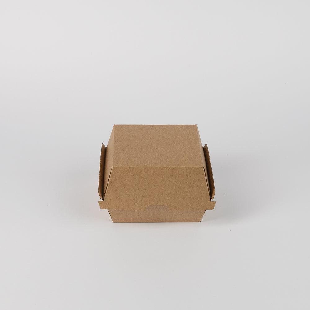 Burger-Box "S", 10,5x10,2x8,4cm, Kraftkarton, braun, VPE: 240 St.