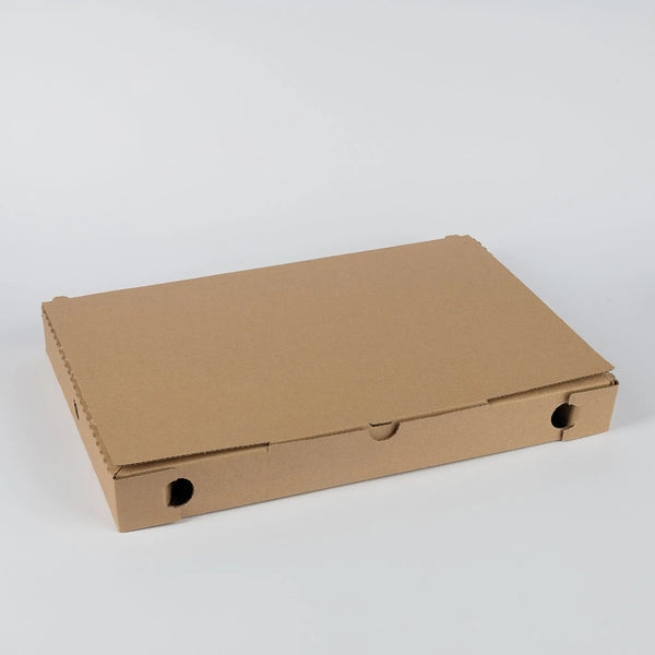 Pinsa Karton, Tradizionale, 23x36x4cm, doppel-kraft, braun, neutral, VPE: 100 St.