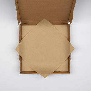 Pizza-Secure, Premium, 29x29cm, aus Pergamentersatz, neutral, braun, VPE: 1.000 Blatt