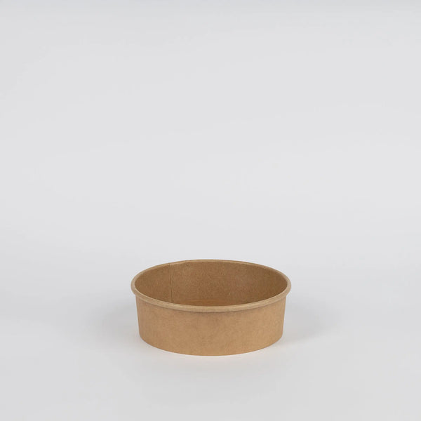 Salatschale aus Kraftkarton/PE, braun, 500ml, Ø150x45mm, VPE: 300 St.