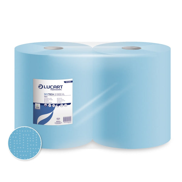 Putzrolle-Jumbo, blau, 2lg, 1.000 Blatt, VPE: 2 Rollen