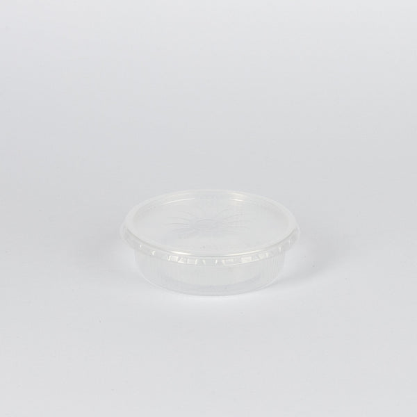 PP-Feinkostbecher, rund, kombi-pack, 125ml, Ø101x28mm, transparent, gerippt, VPE: 250 St