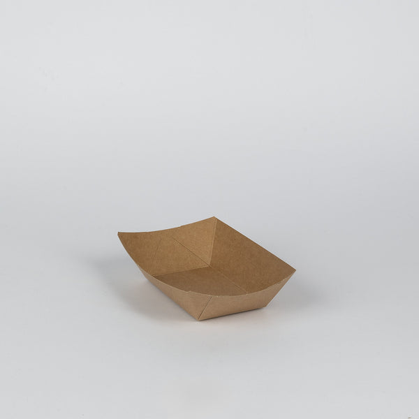 Snackschiff-Schale, kraft, braun, 300ml, 101x60x40mm, VPE: 1.000 St.