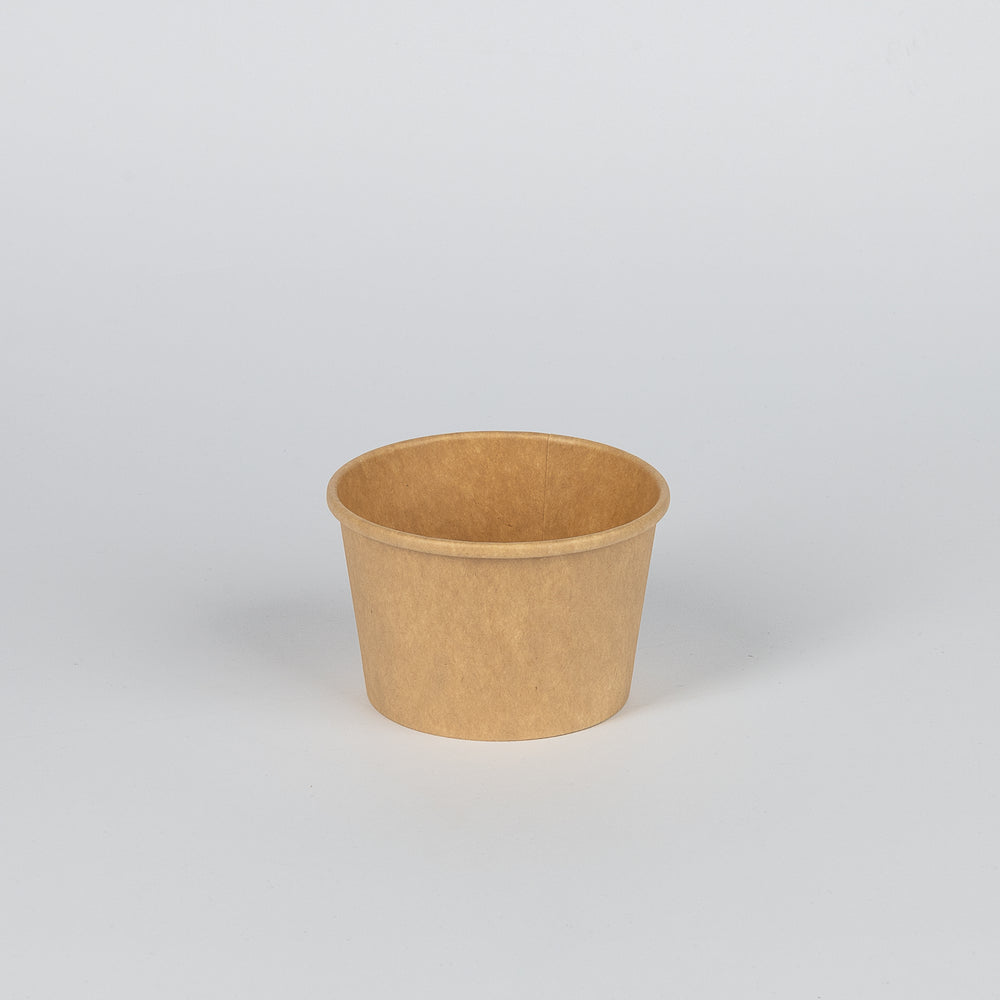 Rundbecher aus Kraftkarton/PE, 235ml, Ø96mm, VPE: 500 St.