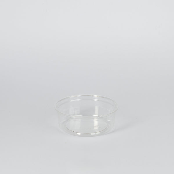 rPET, Deli Becher, 250ml, rund, transparent, Ø117x117x36mm, VPE: 500 St.