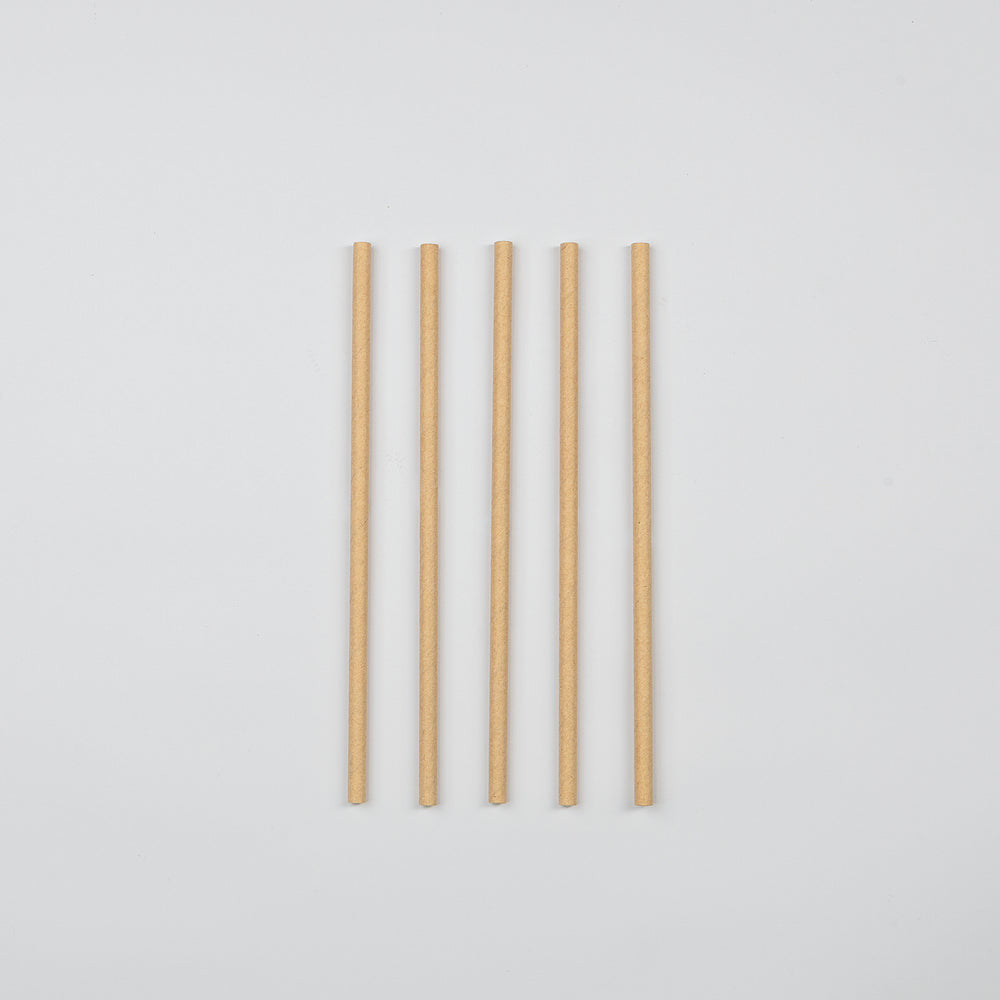 Papier-Trinkhalm, Jumbo, natur-braun, Ø8x250mm, VPE: 200 St.