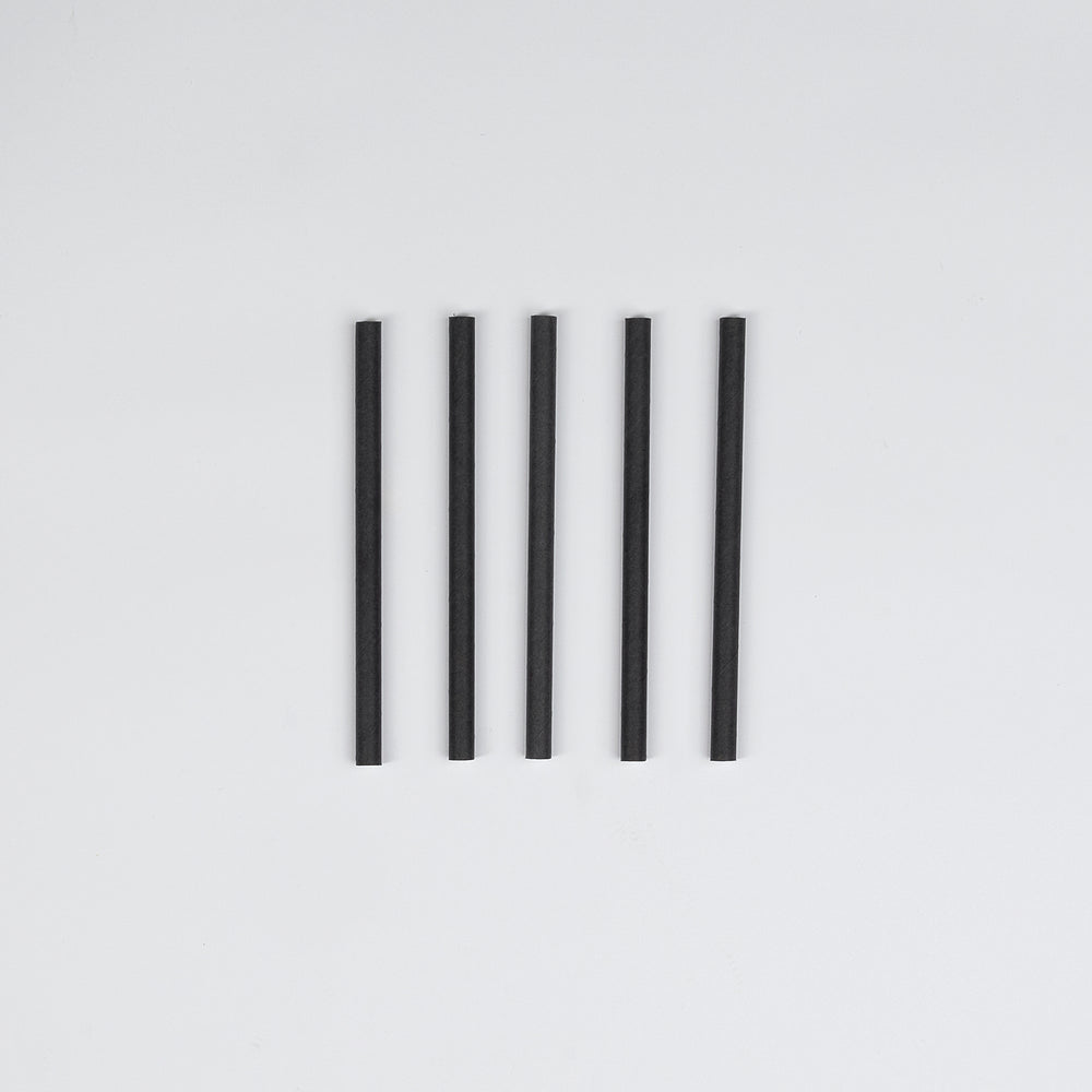 Papier-Trinkhalm, 4-lagig, schwarz, Ø8x145mm, VPE: 250 St.