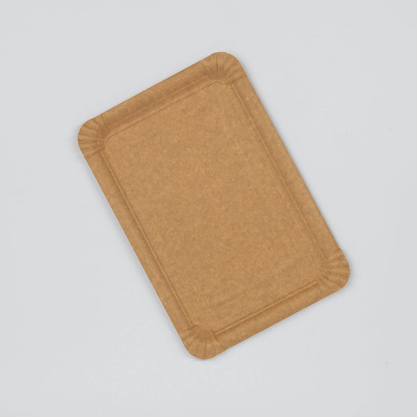Pappteller, braun, 16x23cm, m. Fettbarriere, rechteckig, VPE: 250 St.