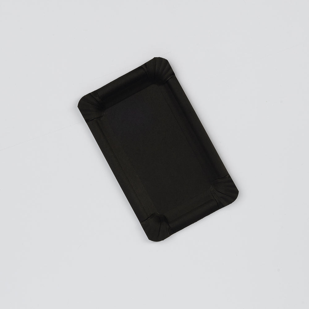 Pappteller, schwarz, 11x17,5cm, 275gr./m². VPE: 2.500 St.