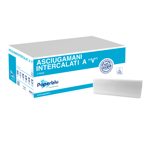 Handtuchpapier, V-Falz, 2lg, 25x21cm, hochweiss, VPE: 3.150 St.