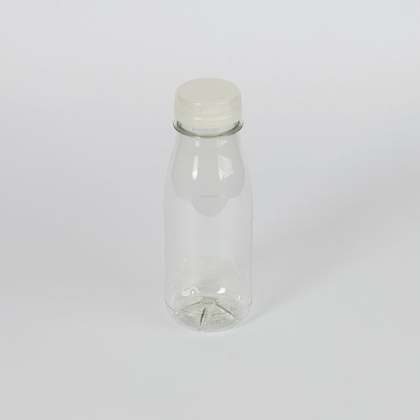 rPET-Flaschen, 250ml mit Deckel weiß, VPE: 285 St.