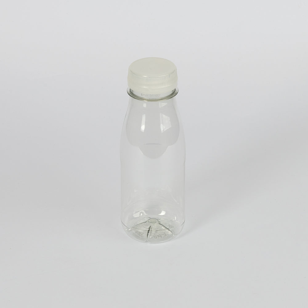 rPET-Flaschen, 250ml mit Deckel weiß, VPE: 285 St.