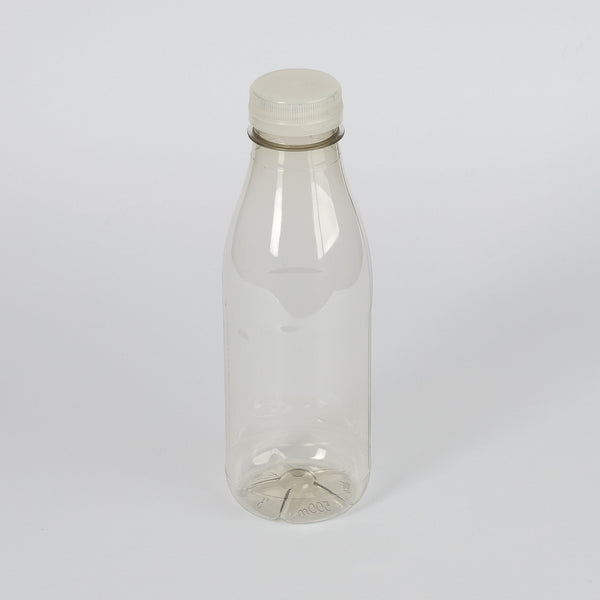 rPET-Flaschen, 500ml mit Deckel weiß, VPE: 198 St.