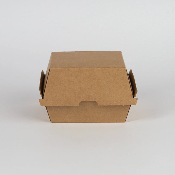 Burger-Box "S", 10,5x10,2x8,4cm, Kraftkarton, braun, VPE: 240 St.