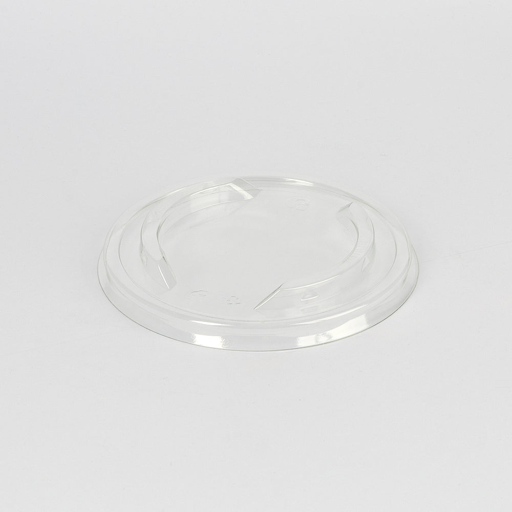 r-PET Deckel, für Salatschale, Ø120mm, temperaturfähig bis 60°C,<br>VPE: 600 St.