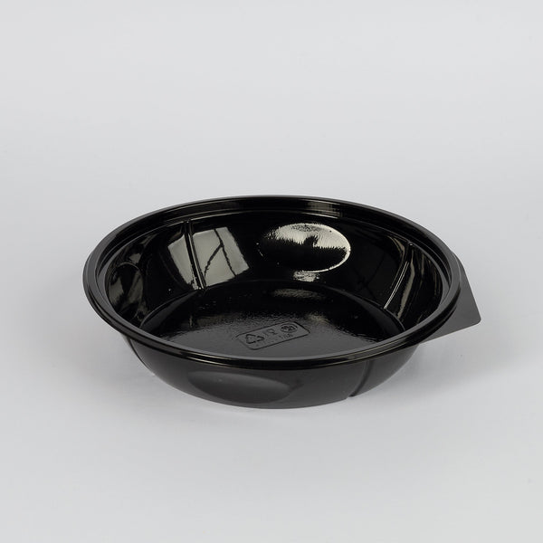 Salatschale, rPET, schwarz, 800ml, Ø215x45mm, VPE: 300 St.