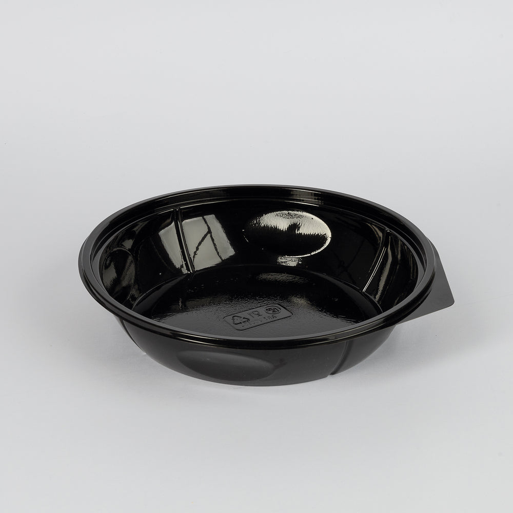 Salatschale, rPET, schwarz, 800ml, Ø215x45mm, VPE: 300 St.