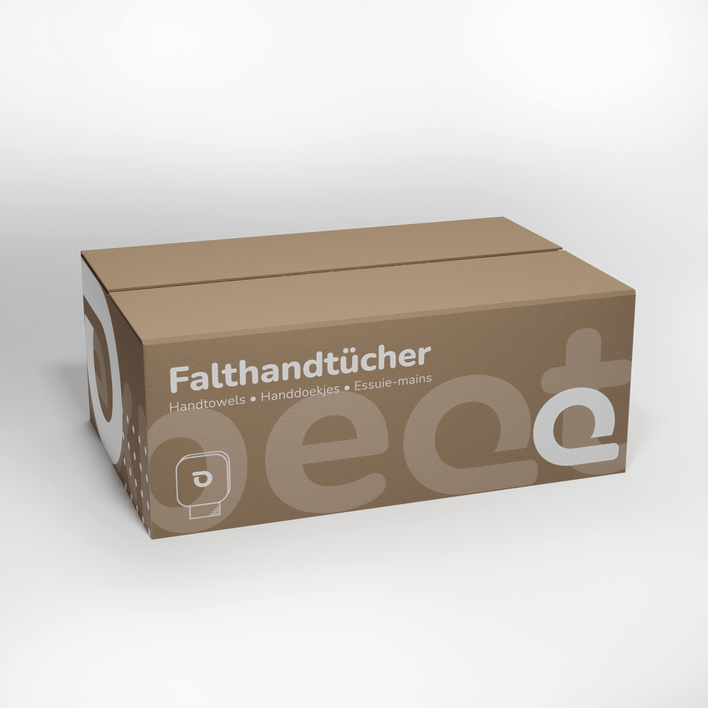 Handtuchpapier, 1-lagig, 25x23cm, natur, VPE: 5.000
