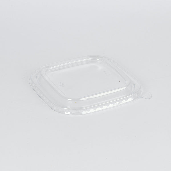 PET-Deckel, für quadratische, Kraft-Papier-Schale, 13x13cm, VPE: 300 St.
