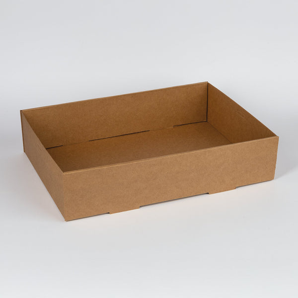 Catering-Box, "M", Natur, kraft-Karton, 35,9x25,2x8cm, VPE 100 St.