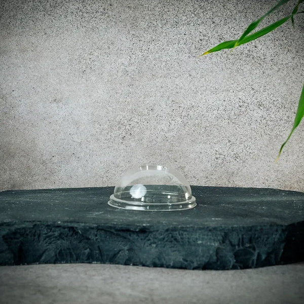 rPET, Dom Deckel ohne Loch Ø95mm, VPE: 1.000 St.