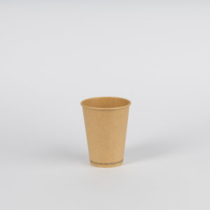 Pappbecher, neutral-braun, kraft/PE, 12oz, Ø90mm, 300ml, VPE: 1.000 St.
