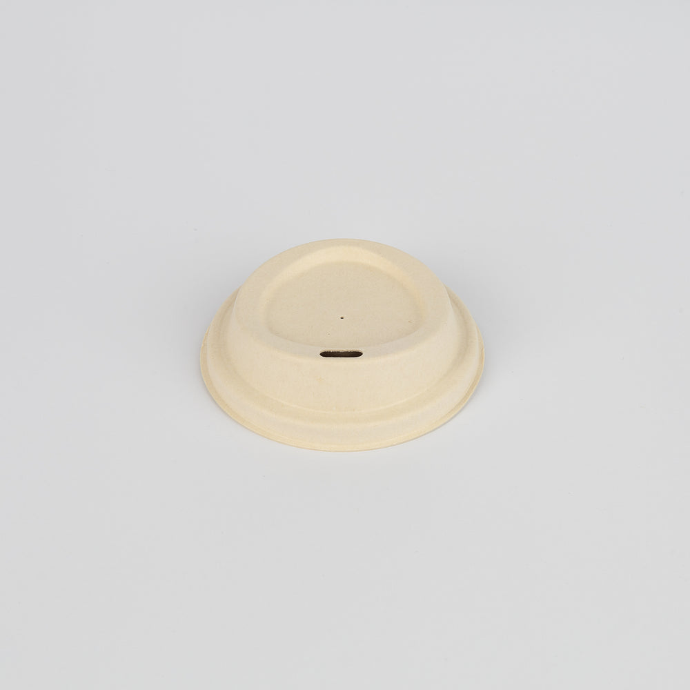 Bagasse-Deckel, f. Pappbecher, Ø80mm, 6/8/10oz