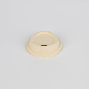Bagasse-Deckel, f. Pappbecher, Ø80mm, 6/8/10oz, VPE: 1.000 St.