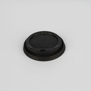 CPLA-Deckel, f. Pappbecher, Ø90mm, schwarz, VPE: 1.000 St.