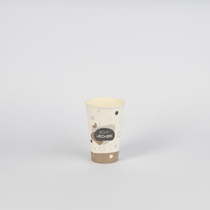 Pappbecher, weiß/PE, Motiv "Echt Lecker", 12oz, Ø90mm, 400ml, VPE: 1.000 St.