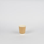 Pappbecher, doppelwandig, neutral-braun/weiß, kraft/PE, 8oz, Ø80mm, 200ml