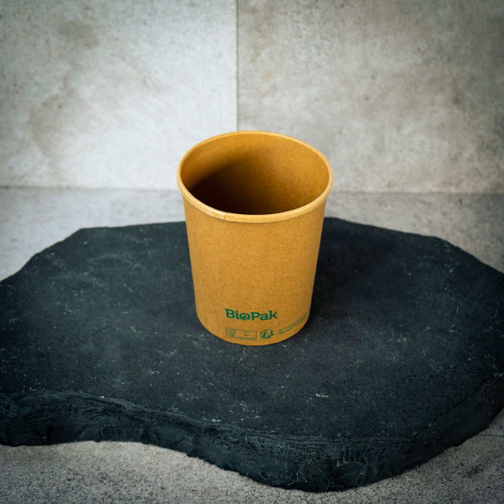 Suppenbecher, Ronda, kraft-braun, PLA beschichtet, 950ml, Ø117x135mm, VPE: 525 St.