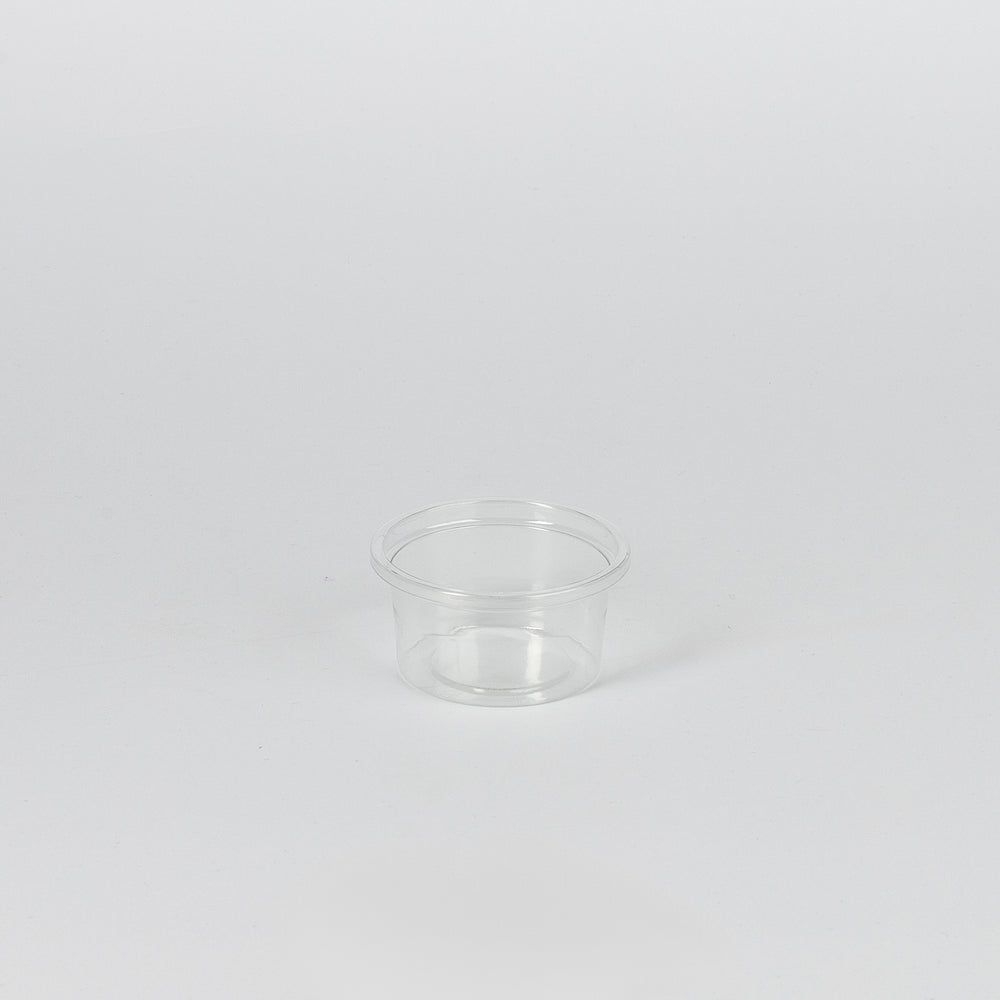 rPET, Dressingbecher, 50ml, rund, transparent, Ø62,5x32mm, VPE: 2.000 St.