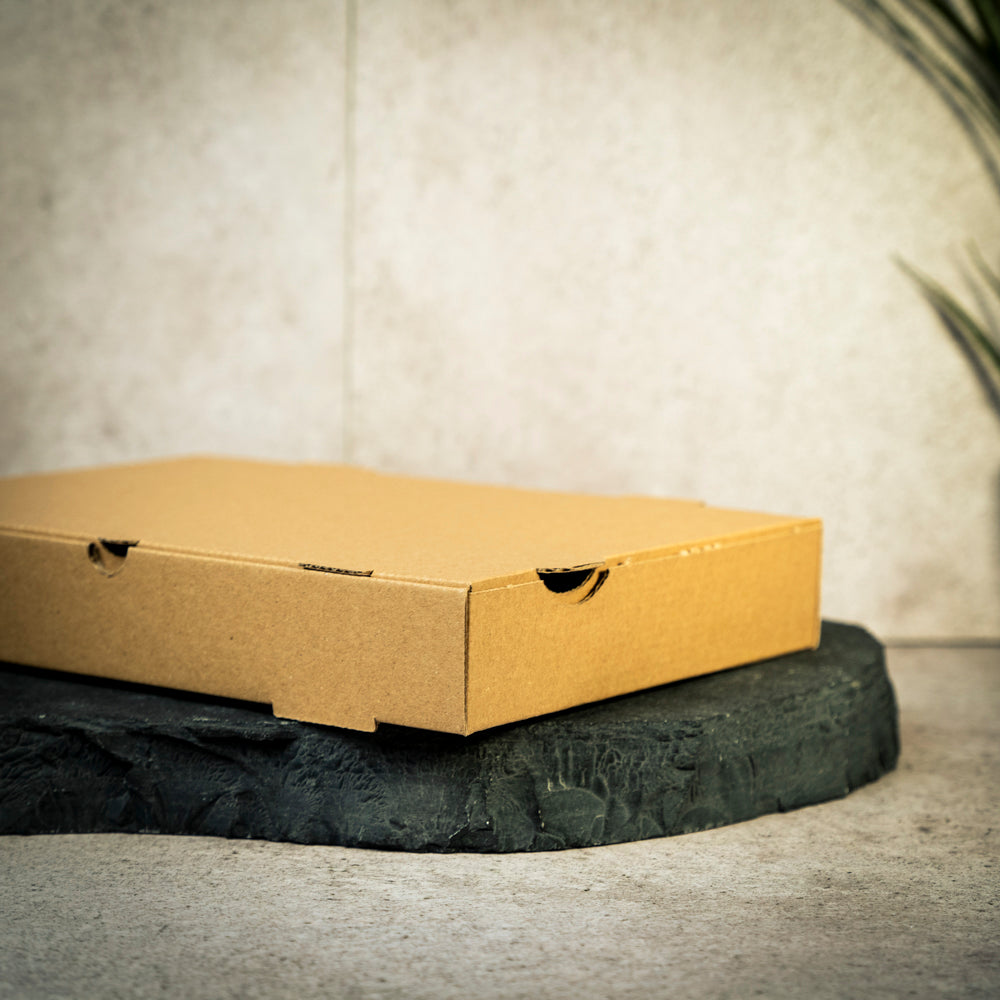 Pinsa Karton, Americano, "Slim", 23x32x5cm, kraft, braun, neutral, VPE: 100 St.