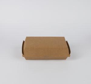 Burger Boxen m. Klappdeckel, 24x13x7,5cm, Kraftkarton, braun, VPE: 180 St.