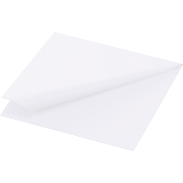 Cocktail-Servietten, Fasana, 24x24cm, 2-lagig, 1/4-Falz, weiß, VPE: 1.500 St.