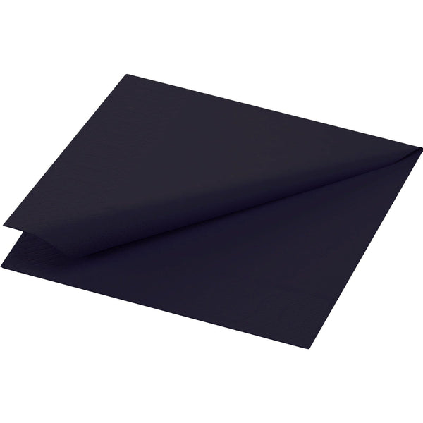 Cocktail-Servietten, Harmony, 24x24cm, 2-lagig, 1/4-Falz, schwarz, VPE: 4.000 St.