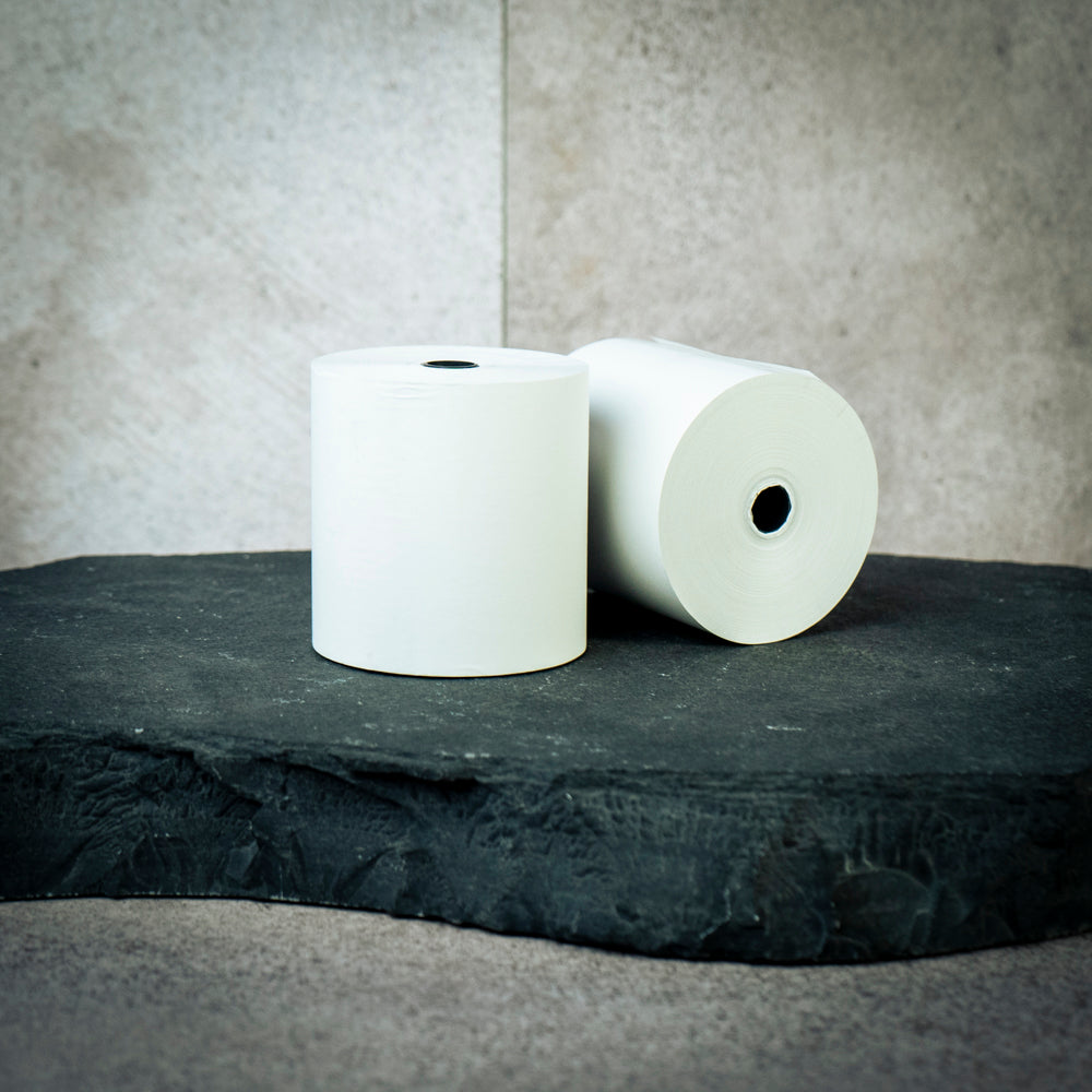 Thermorollen, 80mm x 80lfm. x 12mm, weiß, VPE: 50 Rollen