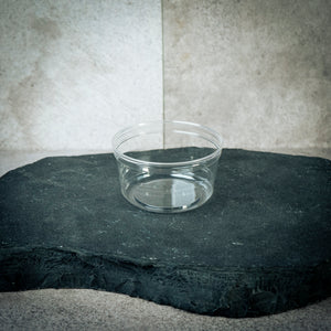 rPET, Deli Becher, 350ml, rund, transparent, Ø117x117x54mm, VPE: 500 St.