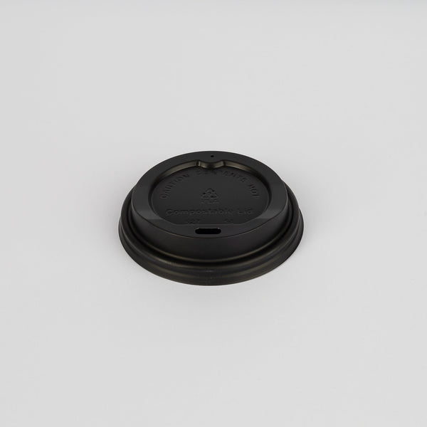 CPLA-Deckel f. Pappbecher, Ø80mm, schwarz, VPE: 1.000 St.