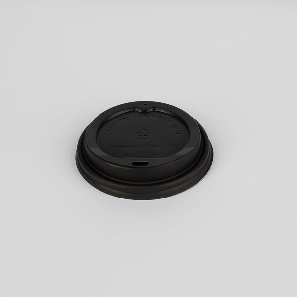 CPLA-Deckel, f. Pappbecher, Ø90mm, schwarz, VPE: 1.000 St.