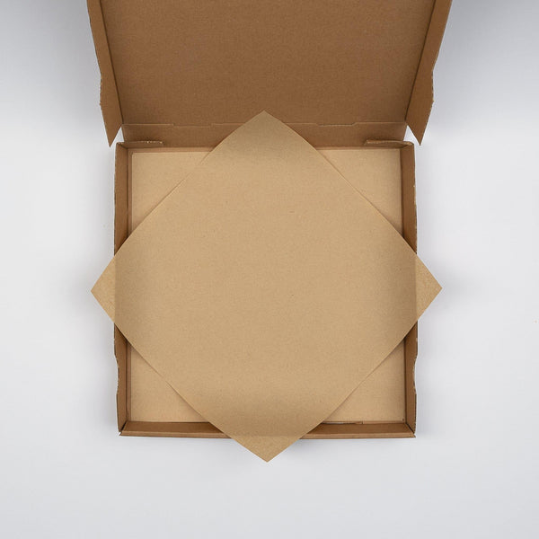 Pizza-Secure, Premium, 29x29cm, aus Pergamentersatz, neutral, braun, VPE: 1.000 Blatt