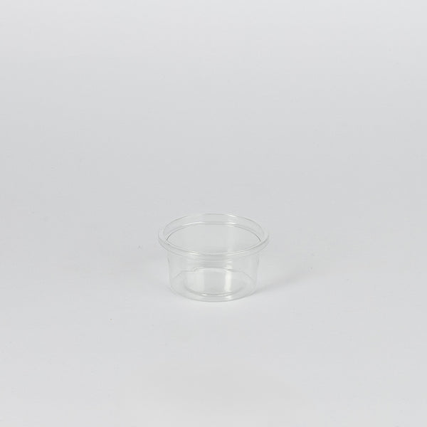 rPET-Dressingbecher, 50ml, rund, transparent, Ø62,5x32mm, VPE: 2.000 St.