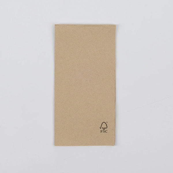 FSC Premium Servietten, 40x40cm, 2 lagig, 1/8-Falz, natur-braun, double point, VPE 1.200 St.